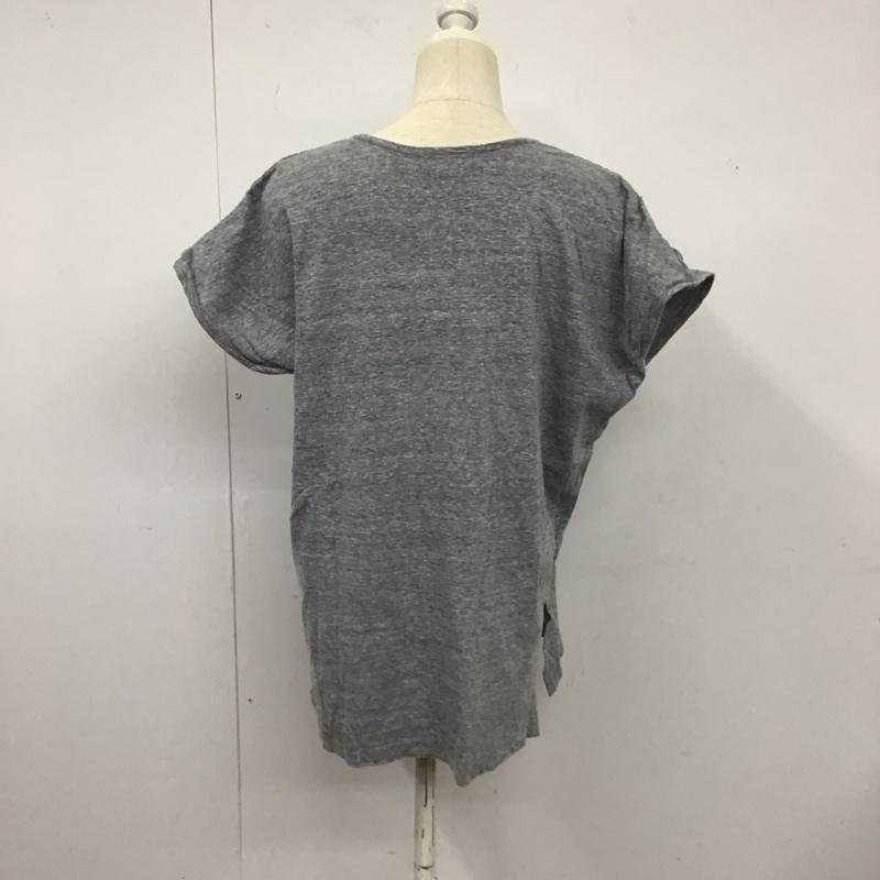 ワイズ Y s Tシャツ 半袖 半袖カットソー プリントTシャツ クルーネックカットソー 無地 灰 / グレー / レディース USED 古着 中古 10126944