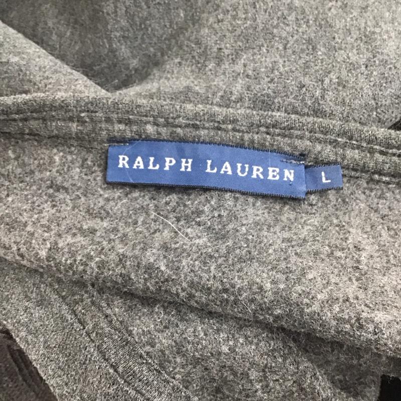 ラルフローレン RALPHLAUREN トレーナー 長袖 KK-RL-KA-2011 裏起毛 リブ切替 L ロゴ、文字 灰 / グレー / レディース USED 古着 中古 10123197