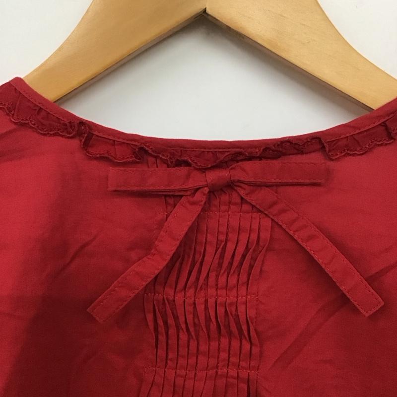 ピンクハウス PINK HOUSE シャツ、ブラウス 長袖 リボン 無地 赤 / レッド / レディース USED 古着 中古 10131793
