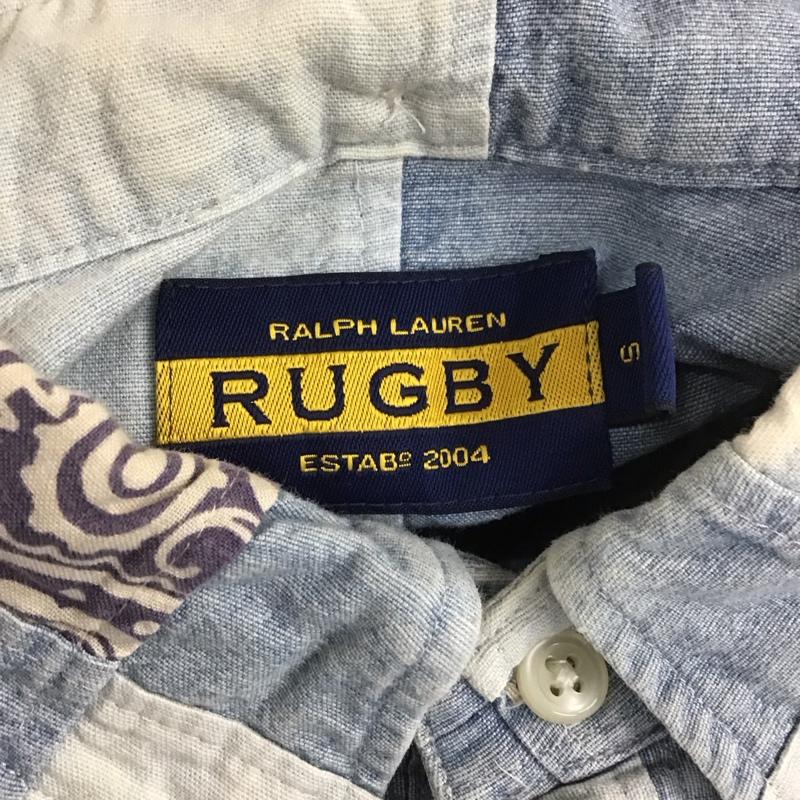 ラルフローレン ラグビー RALPH LAUREN RUGBY シャツ、ブラウス 半袖 半袖シャツ カラーシャツ 半袖カットソー バンダナ柄シャツ S バンダナ柄 インディゴ / インディゴ /  メンズ USED 古着 中古 10108624