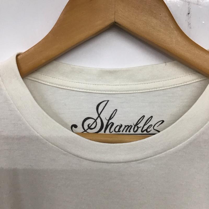 シャンブルズ Shambles Tシャツ 半袖 半袖カットソー プリントTシャツ クルーネックカットソー numbernine M プリント 白 / ホワイト / メンズ USED 古着 中古 10137043