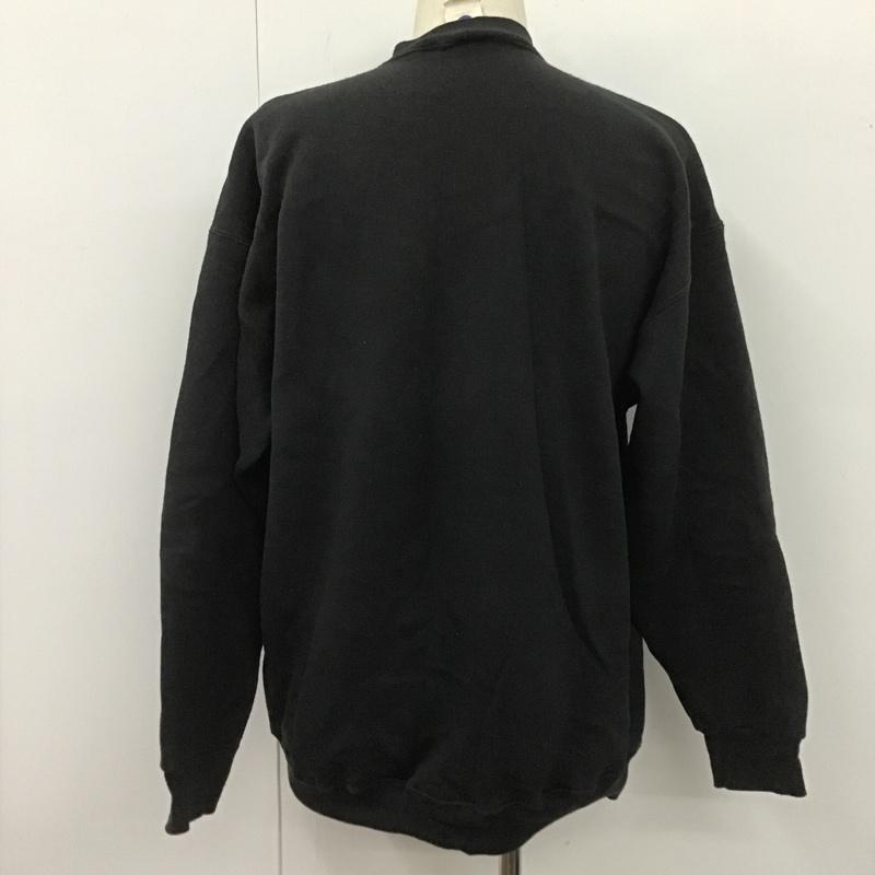 古着 USED トレーナー 長袖 長袖スウェット 長袖トレーナー リブカットソー 長袖カットソー プリントトレーナー XL プリント 黒 / ブラック / メンズ USED 古着 中古 10106239