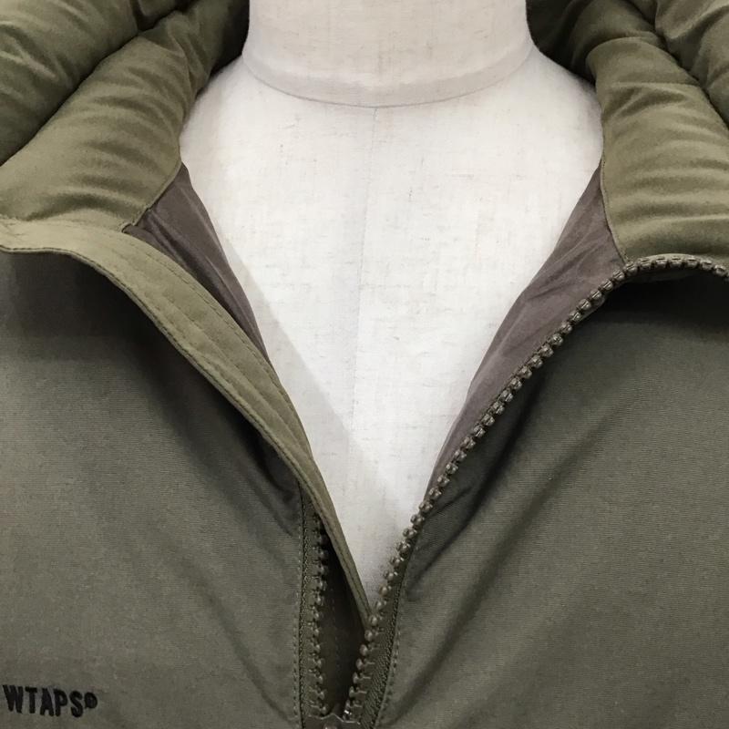 ダブルタップス WTAPS ジャケット、上着 ジャケット、ブレザー 232brdt-jkm06 23AW TTLPULLOVERJACKET ハーフジップ プルオーバー 中綿ジャケット 2 ロゴ、文字 カーキ / カーキ / メンズ USED 古着 中古 10119120