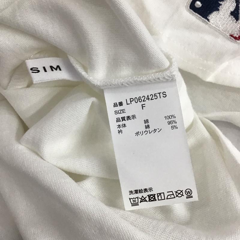 レプシィム LEPSIM Tシャツ 半袖 半袖カットソー プリントTシャツ クルーネックカットソー FREE プリント 白 / ホワイト / レディース USED 古着 中古 10122719