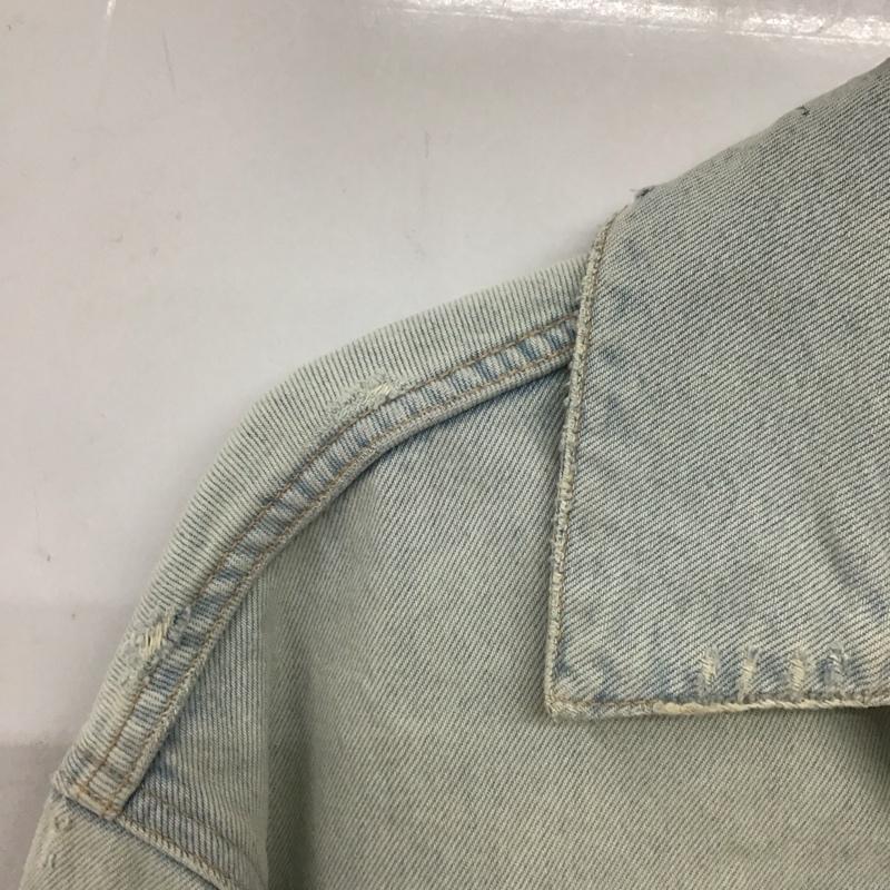 ザラ ZARA ジャケット、上着 ジャケット、ブレザー 5252/270/406 リメイク デニムジャケット L 無地 水色 / ライトブルー / レディース USED 古着 中古 10133674