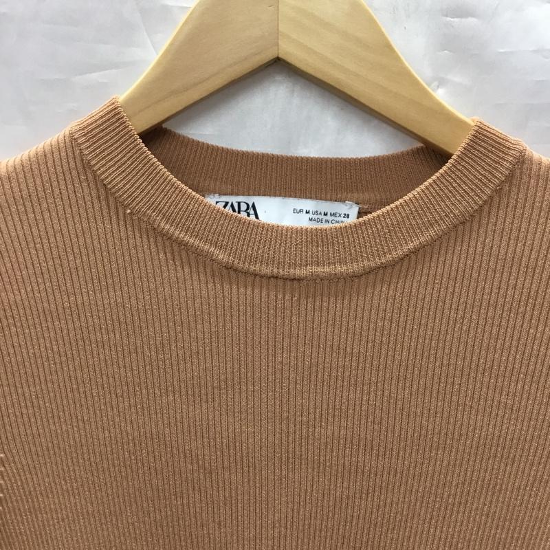 ザラ ZARA カットソー 長袖 M 無地 ベージュ / ベージュ / レディース USED 古着 中古 10121993