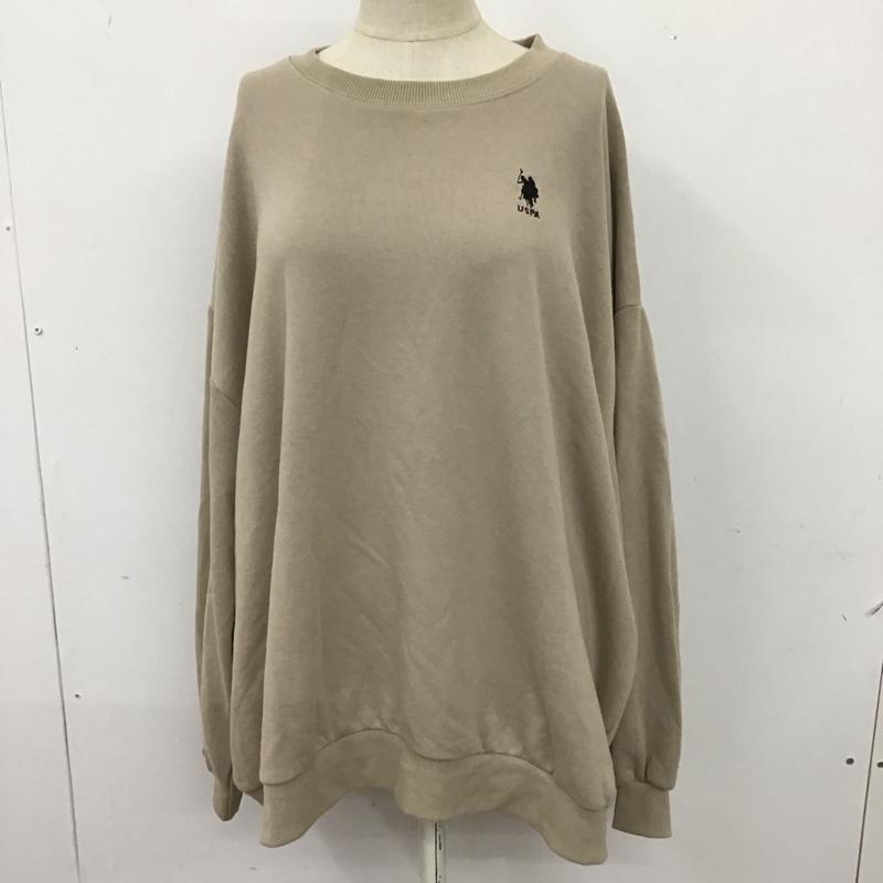 ユーエスポロアッスン U.S.POLO ASSN. トレーナー 長袖 PLL13323CG スウェット FREE ワンポイント ベージュ / ベージュ / レディース USED 古着 中古 10116201