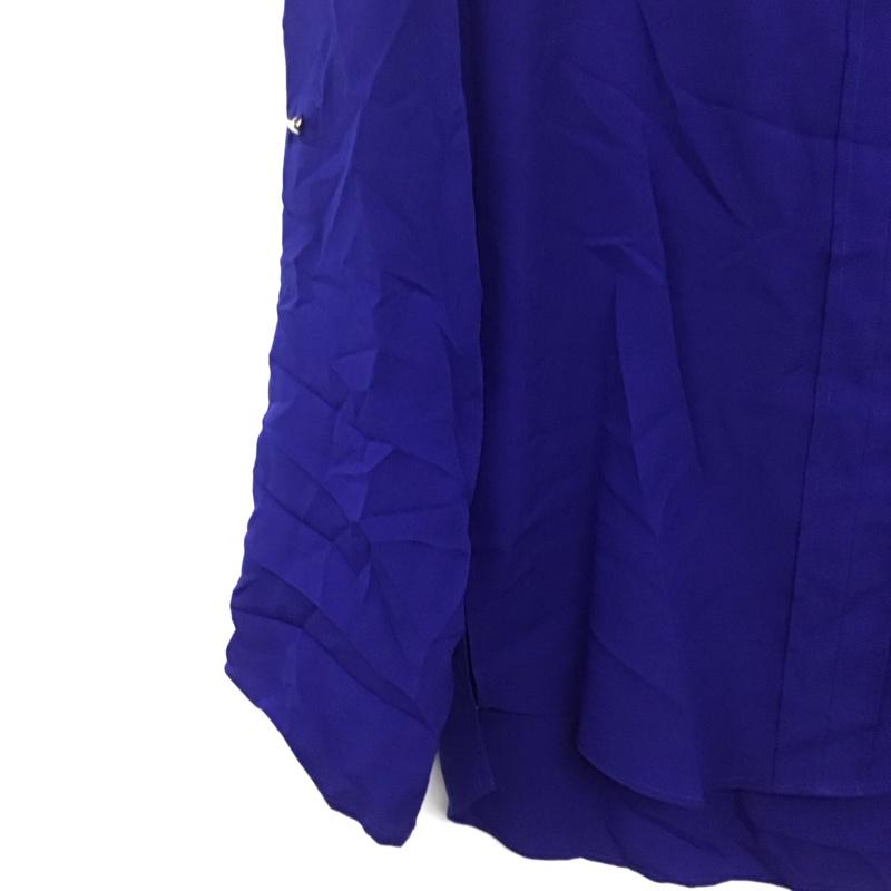 ザラ ZARA カットソー 長袖 3666 153 420 Vネック M 無地 青 / ブルー / レディース USED 古着 中古 10133707