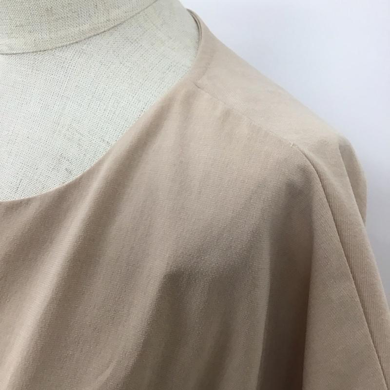 アルシーヴ archives ワンピース ロングスカート 半袖ロングワンピース ノーカラーシャツワンピース 前開き 無地 ベージュ / ベージュ / レディース USED 古着 中古 10110897
