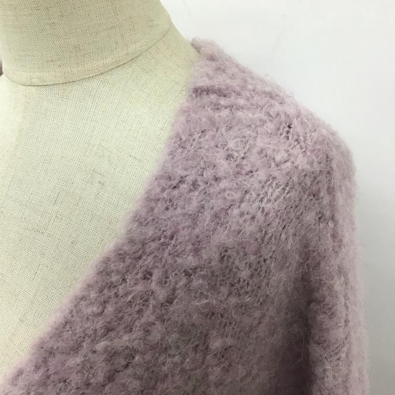 ダブルクローゼット w closet カーディガン 長袖 長袖カーディガン 長袖カットソー ノーカラージャケット 前開カーディガン FREE 無地 紫 / パープル / レディース USED 古着 中古 10118013