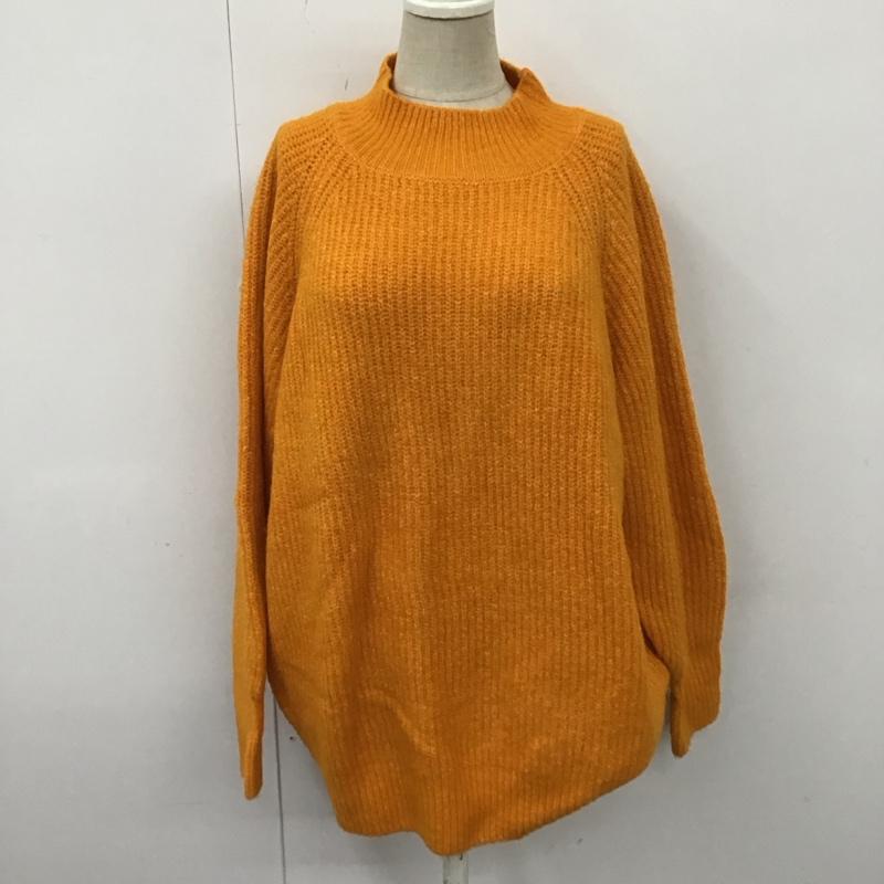 アイテムズ アーバンリサーチ ITEMS URBAN RESEARCH ニット、セーター 長袖 it37-22b012 フワフワハイネックニット FREE 無地 橙 / オレンジ / レディース USED 古着 中古 10121519
