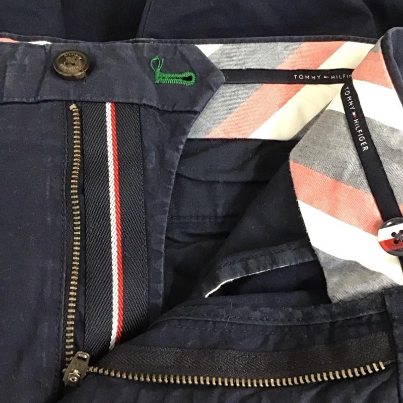 トミーヒルフィガー TOMMY HILFIGER パンツ スラックス M045740032 ストレッチ チノ 無地 紺 / ネイビー / メンズ USED 古着 中古 10129117