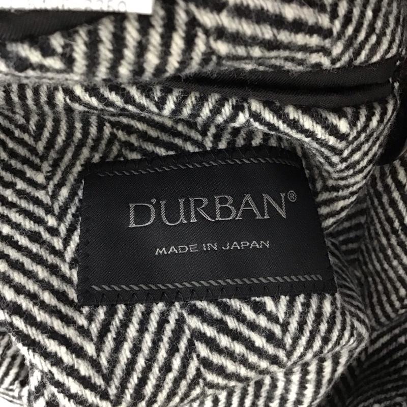 ダーバン DURBAN ジャケット、上着 ジャケット、ブレザー ロングコートジャケット アウター ダブル LL 総柄 白 / ホワイト / X 黒 / ブラック / メンズ USED 古着 中古 10136044