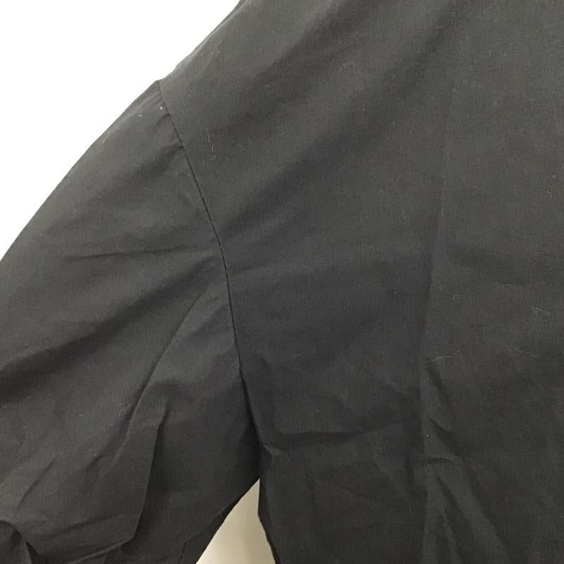 ザラ ZARA シャツ、ブラウス 半袖 半袖シャツ ロングシャツ ノーカラーシャツ 前開カーディガン M 無地 黒 / ブラック / レディース USED 古着 中古 10105941