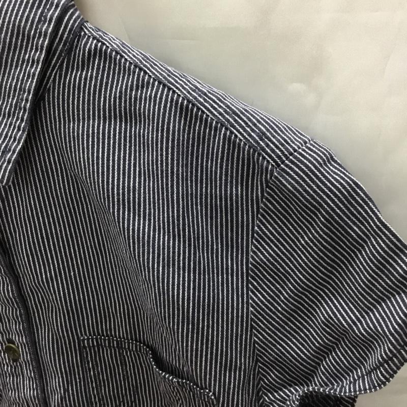 ラルフローレン RALPHLAUREN シャツ、ブラウス 半袖 ストライプ インディゴ / インディゴ / レディース USED 古着 中古 10110835