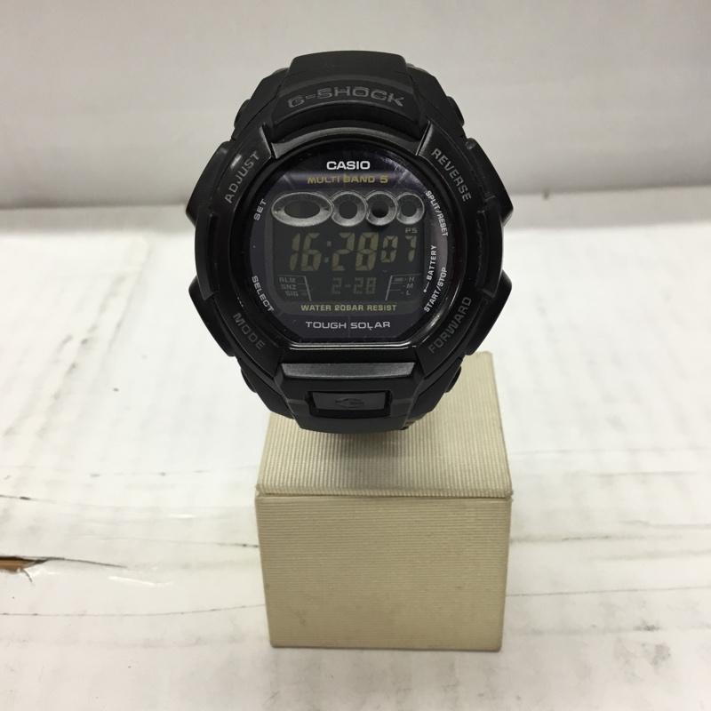 ジーショック G-SHOCK 腕時計 デジタル GW-810BD 電波ソーラー 箱有 ロゴ、文字 黒 / ブラック / メンズ USED 古着 中古 10106431