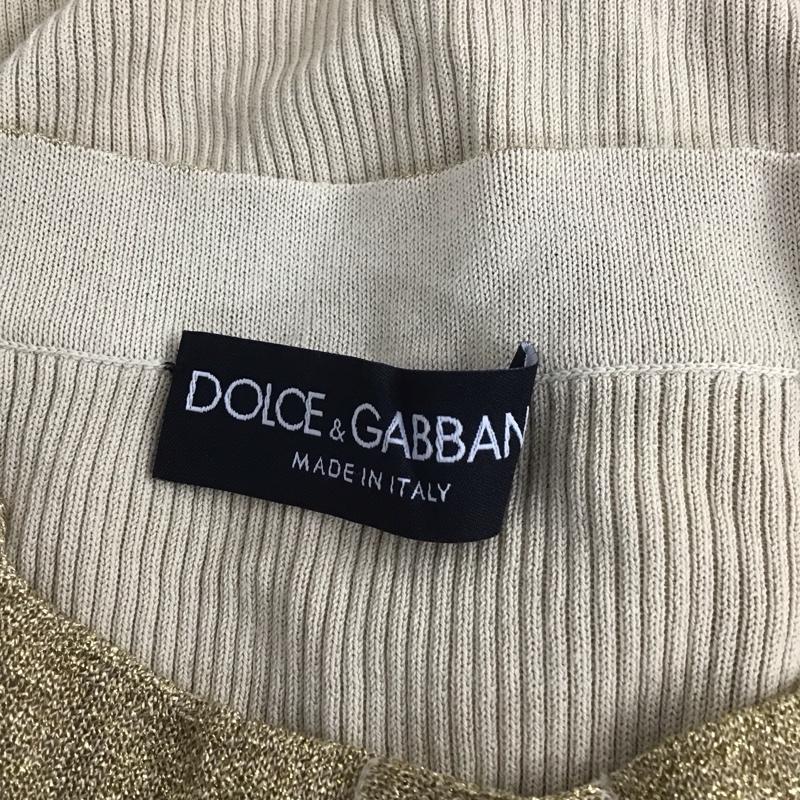 ドルチェアンドガッバーナ DOLCE&GABBANA タンクトップ タンクトップ リブ 前ボタン 無地 ベージュ / ベージュ / X 金 / ゴールド / レディース USED 古着 中古 10109480