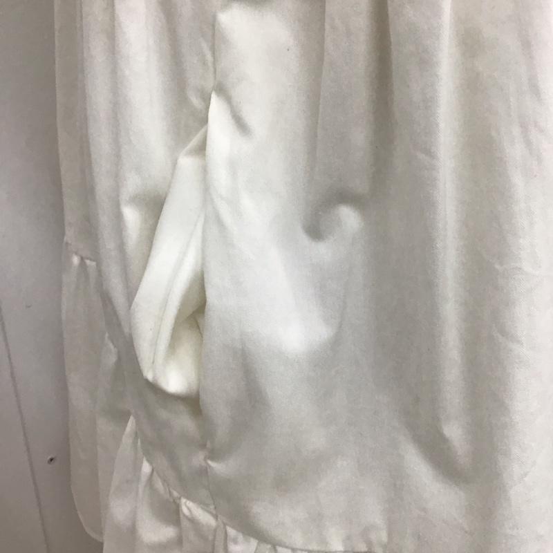 ザラ ZARA ワンピース ひざ丈スカート 7901 903 250 半袖 ティアード シャツワンピース M 無地 白 / ホワイト / レディース USED 古着 中古 10116774