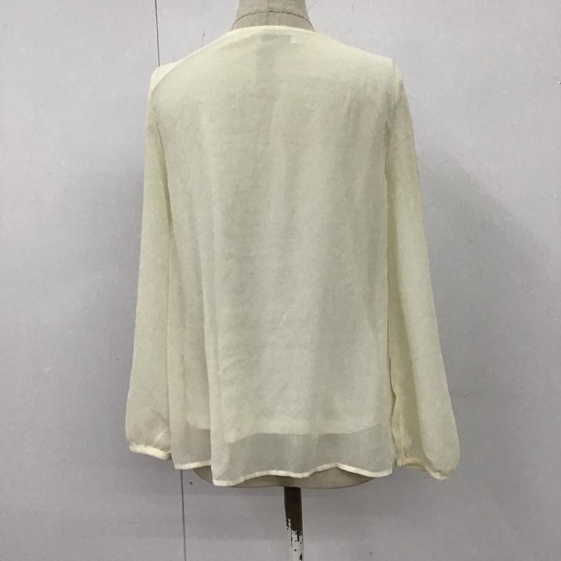 アースミュージックアンドエコロジー earth music&ecology カットソー 長袖 シフォン FREE  アイボリー / アイボリー /  レディース USED 古着 中古 10114065