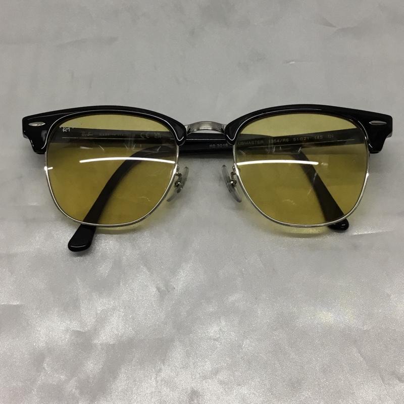 レイバン Ray-Ban めがね・サングラス サングラス RB3016 CLUBMASTER カラーレンズ ロゴ、文字 黒 / ブラック / X 黄 / イエロー / メンズ USED 古着 中古 10119999