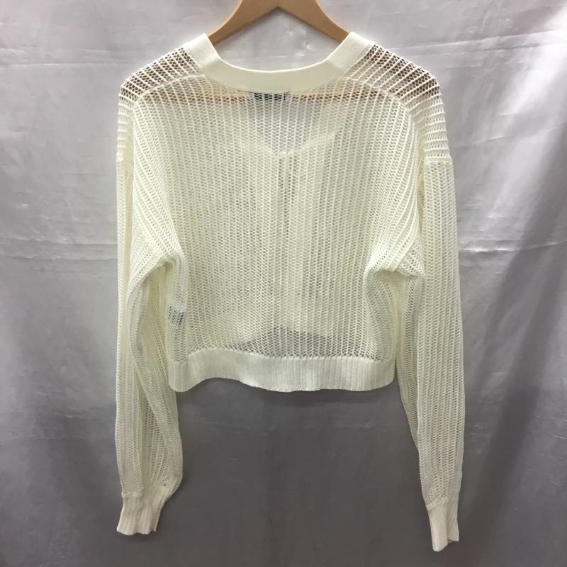 ページボーイ PAGEBOY カーディガン 長袖 長袖カーディガン 長袖カットソー ノーカラージャケット 前開カーディガン FREE 無地 白 / ホワイト / レディース USED 古着 中古 10122188