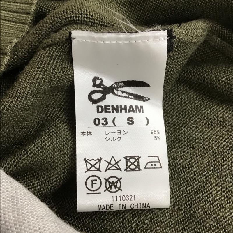 デンハム DENHAM ニット、セーター 長袖 長袖ニットカットソー クルーネックカットソー セーター リブニットカットソー 3 無地 黒 / ブラック / X 灰 / グレー / X カーキ / カーキ / メンズ USED 古着 中古 10107108