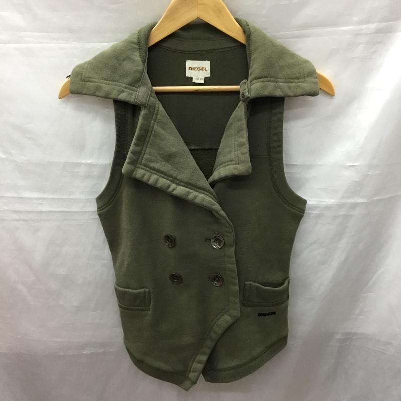 ディーゼル DIESEL ベスト ベスト 裏起毛 XS 無地 カーキ / カーキ / レディース USED 古着 中古 10118166