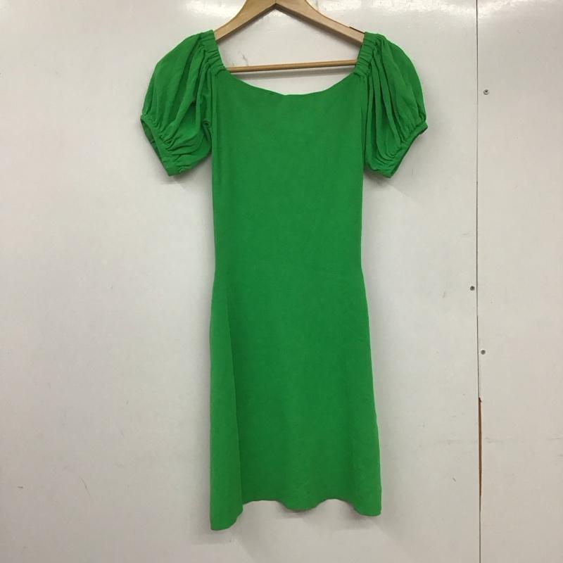 ザラ ZARA ワンピース ミニスカート M 無地 緑 / グリーン / レディース USED 古着 中古 10139368