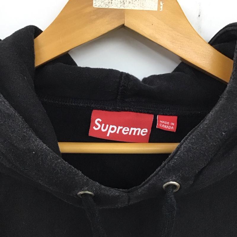 シュプリーム Supreme パーカー 長袖 2016aw ブラックフーディーパーカー プルオーバーパーカー 長袖スウェット M ロゴ、文字 黒 / ブラック / メンズ USED 古着 中古 10136731