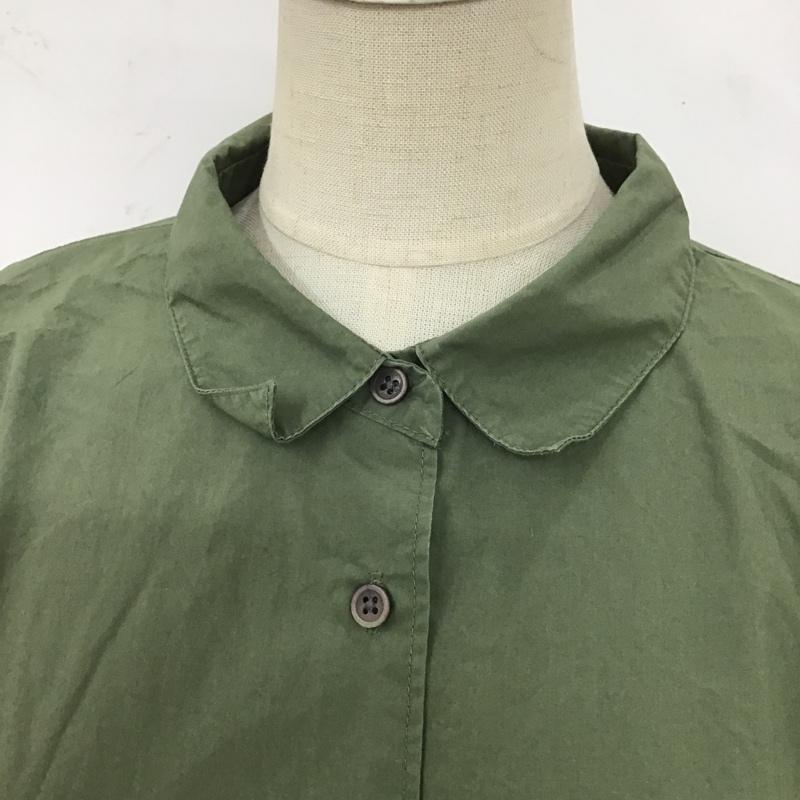 スタディオクリップ studio CLIP シャツ、ブラウス 長袖 L 無地 カーキ / カーキ / レディース USED 古着 中古 10106180