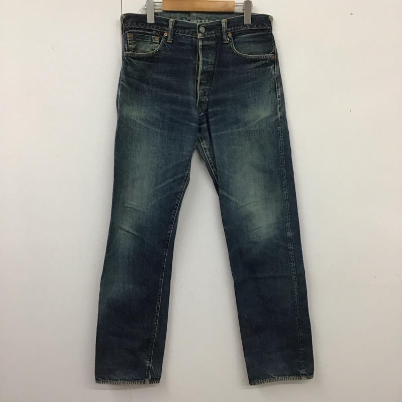 エヴィス EVISU パンツ デニム、ジーンズ デニムパンツ ストレートパンツ ワイドパンツ カジュアルパンツ 33インチ 無地 インディゴ / インディゴ /  メンズ USED 古着 中古 10124031