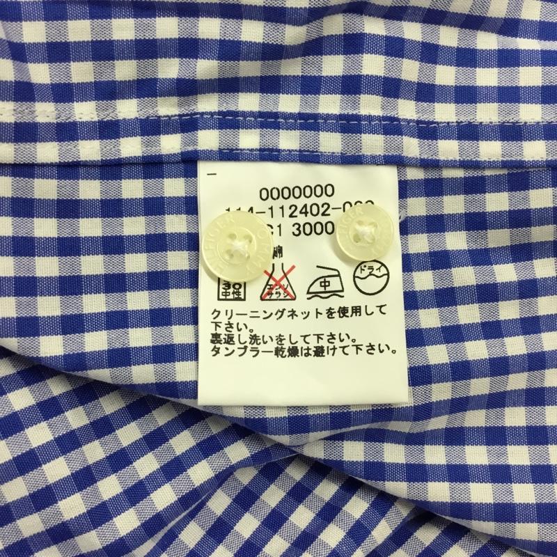 トミーヒルフィガー TOMMY HILFIGER シャツ、ブラウス 半袖 114-112402-020 ボタンダウン 胸ポケット M チェック 白 / ホワイト / X 青 / ブルー / メンズ USED 古着 中古 10111605