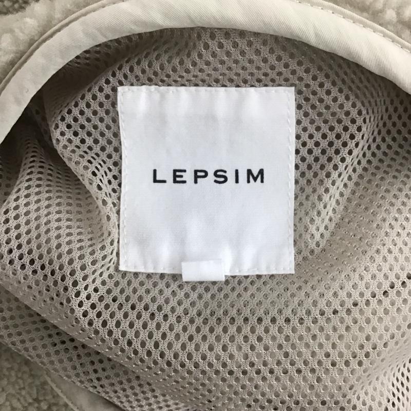 レプシィム LEPSIM ジャケット、上着 ジャンパー、ブルゾン lp070476ad ノーカラーボアジャケット アウター ジップアップジャケット FREE 無地 ベージュ / ベージュ / レディース USED 古着 中古 10107090