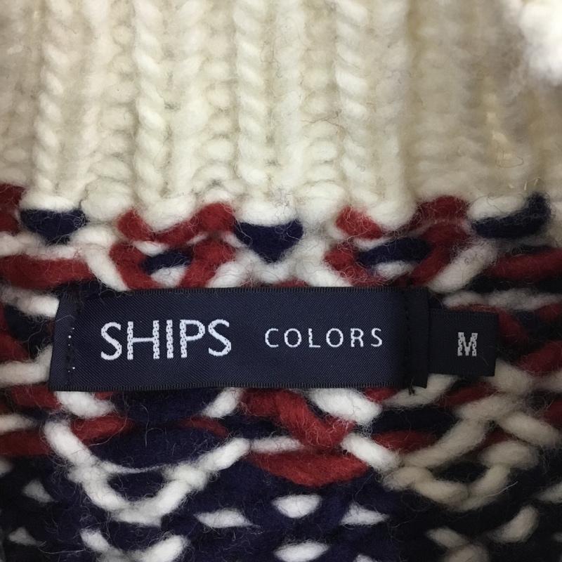シップスカラーズ SHIPS COLORS ニット、セーター 長袖 長袖ニットカットソー ニット セーター クルーネックニット M 総柄 マルチカラー / マルチカラー /  メンズ USED 古着 中古 10113300