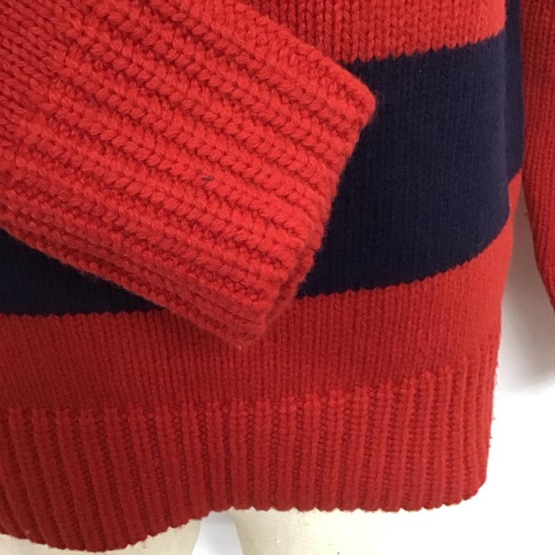 トミーヒルフィガー TOMMY HILFIGER ニット、セーター 長袖 長袖ニットカットソー ニット セーター クルーネックニット L ボーダー柄 マルチカラー / マルチカラー / メンズ USED 古着 中古 10112552