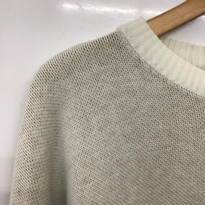 ヴィジョン ストリート ウェア VISION STREET WEAR ニット、セーター 長袖 長袖ニットカットソー クルーネック セーター M ロゴ、文字 白 / ホワイト / メンズ USED 古着 中古 10137675