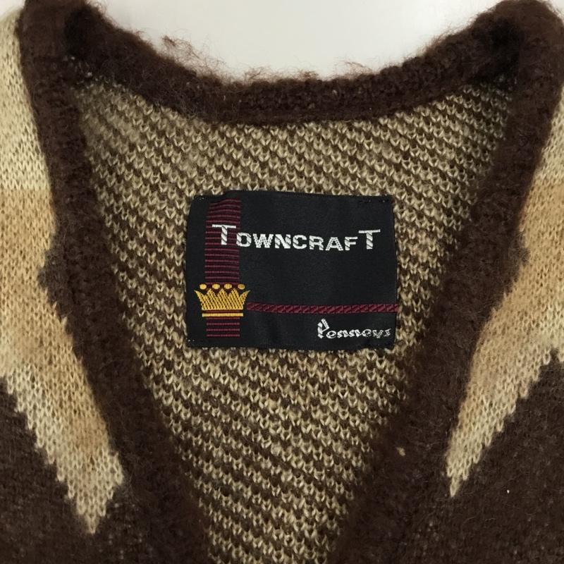 タウンクラフト TOWNCRAFT カーディガン 長袖 長袖ニットカーディガン 長袖カットソー 前開カーディガン L 総柄 マルチカラー / マルチカラー / メンズ USED 古着 中古 10122225