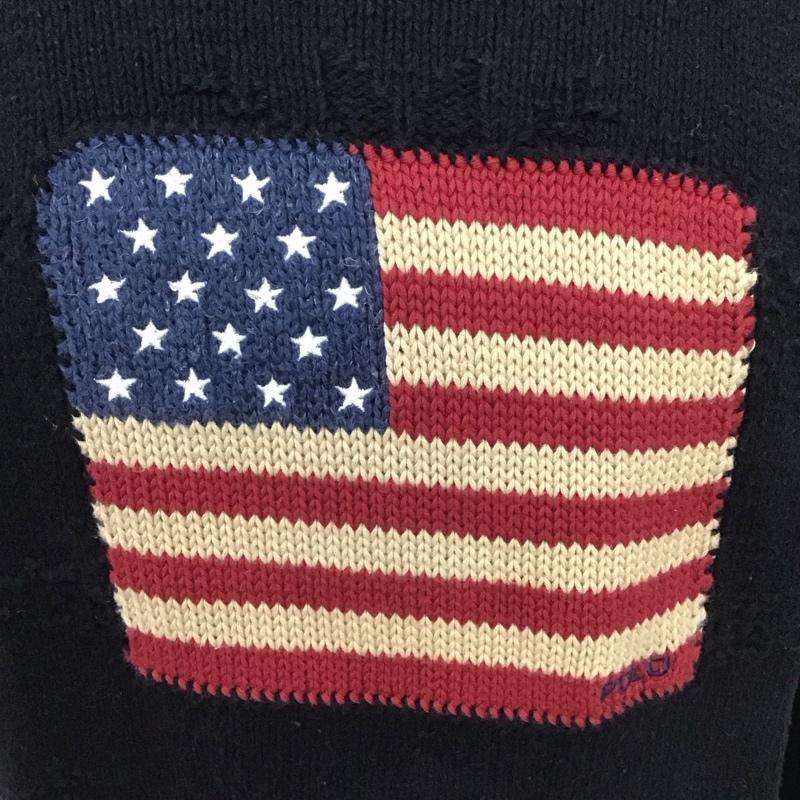 ポロバイラルフローレン Polo by RALPH LAUREN ニット、セーター 長袖 ハイネック タートルネック S 無地 黒 / ブラック / メンズ USED 古着 中古 10106380