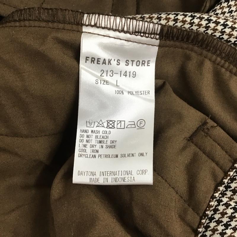 フリークスストア FREAK S STORE パンツ スラックス スラックスパンツ ワイドパンツ カジュアルパンツ センタータックパンツ L チェック マルチカラー / マルチカラー / メンズ USED 古着 中古 10112730