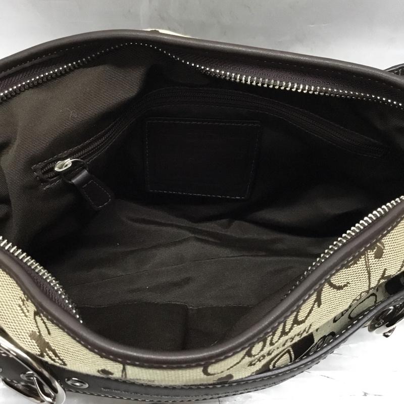 コーチ COACH ショルダーバッグ ショルダーバッグ F14442 馬車柄 ロゴ、文字 ベージュ / ベージュ / X 茶 / ブラウン / レディース USED 古着 中古 10108861