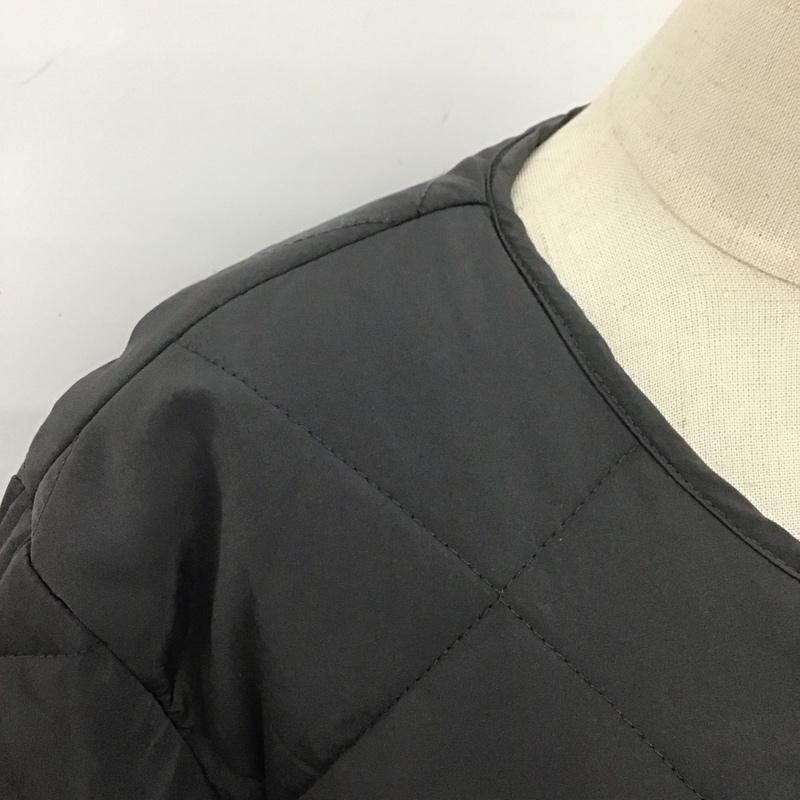 アイテムズ アーバンリサーチ ITEMS URBAN RESEARCH ジャケット、上着 ジャケット、ブレザー キルティングジャケット ノーカラージャケット ボタン前開ジャケット M 無地 黒 / ブラック / レディース USED 古着 中古 10124736