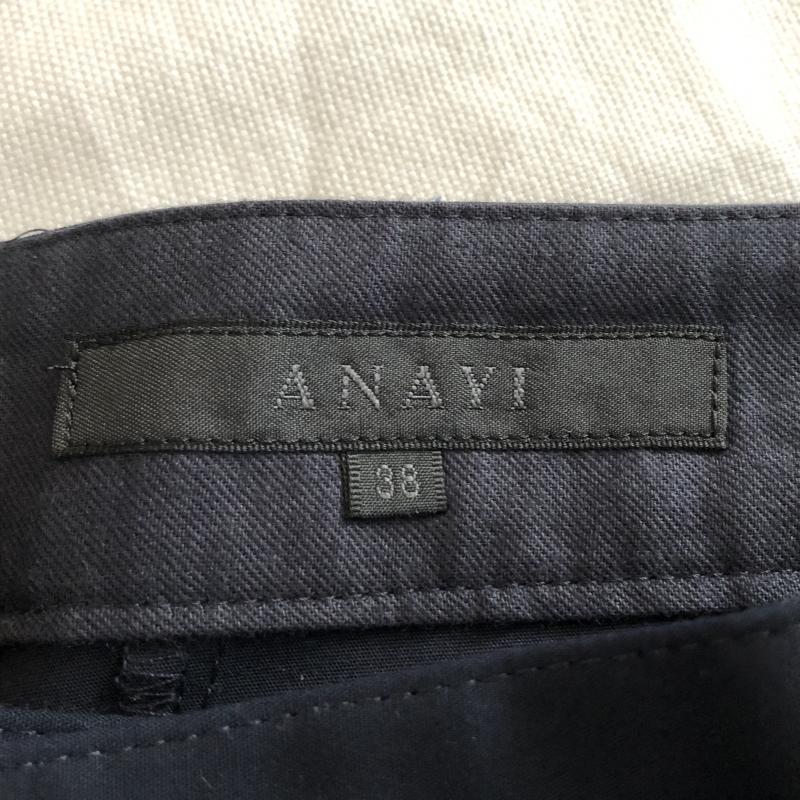 アナイ ANAYI パンツ ショートパンツ ハーフパンツ ロールアップ センタープレス 38 無地 紺 / ネイビー / レディース USED 古着 中古 10029192