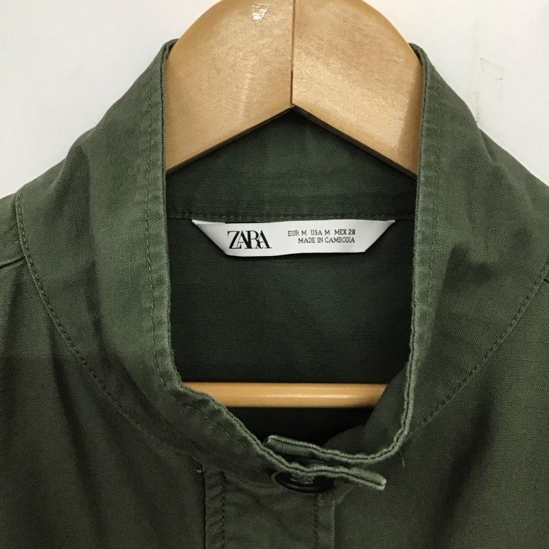 ザラ ZARA ジャケット、上着 ジャケット、ブレザー M 無地 カーキ / カーキ / レディース USED 古着 中古 10137217