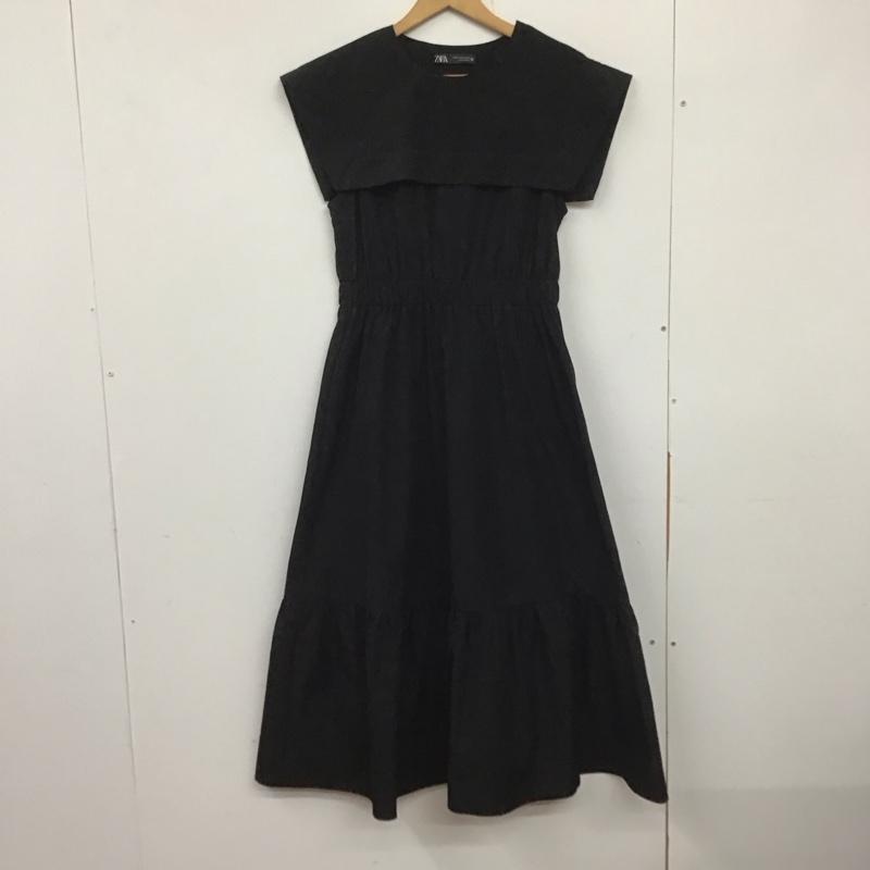 ザラ ZARA ワンピース ロングスカート 4387 826 800 ノースリーブ M 無地 黒 / ブラック / レディース USED 古着 中古 10138660