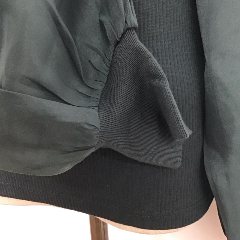 アズールバイマウジー AZUL BY MOUSSY カットソー 長袖 250GAB80-098H 袖シアー リブ M 無地 緑 / グリーン / レディース USED 古着 中古 10119384