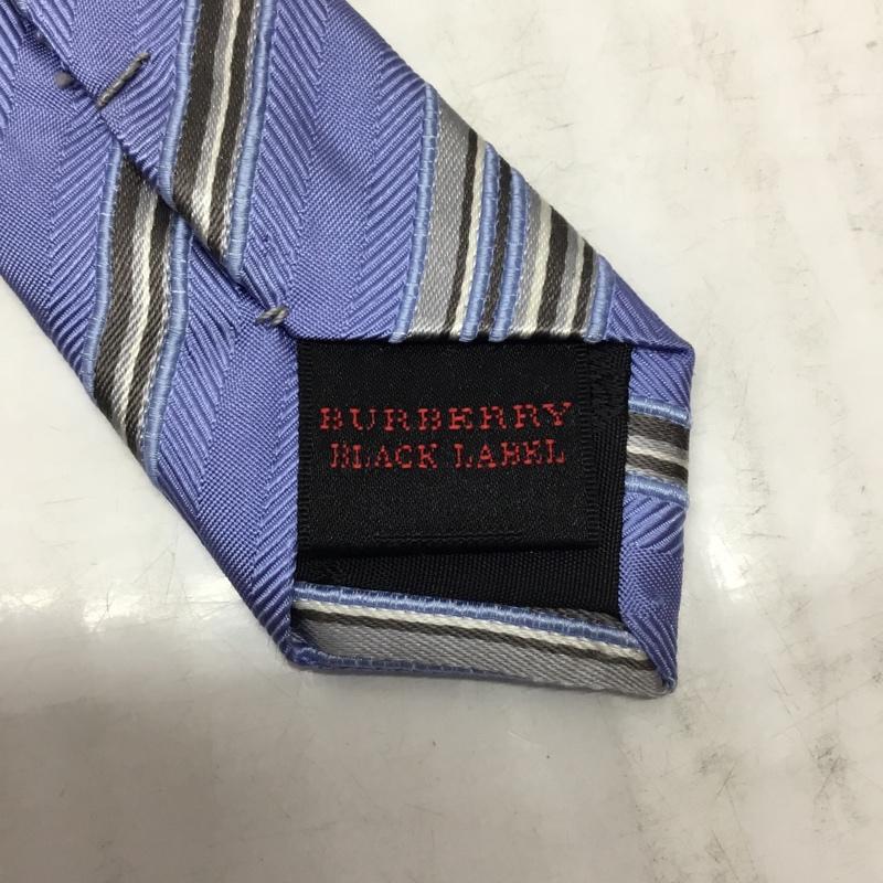 バーバリーブラックレーベル BURBERRY BLACK LABEL ネクタイ ネクタイ 絹 シルク 総柄 水色 / ライトブルー / X 茶 / ブラウン / X 灰 / グレー / メンズ USED 古着 中古 10110635