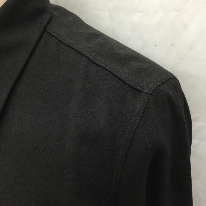 エンポリオアルマーニ EMPORIO ARMANI シャツ、ブラウス 長袖 長袖シャツ カラーシャツ 長袖カットソー 無地シャツ 46 無地 黒 / ブラック / メンズ USED 古着 中古 10106475