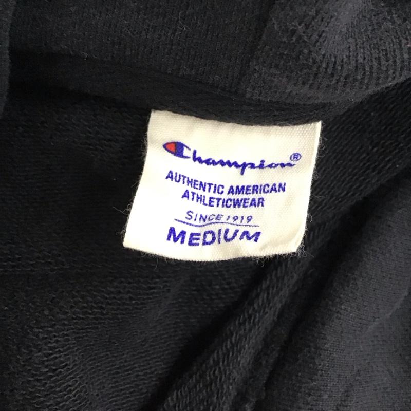 チャンピオン Champion パーカー 長袖 cwss101r ビッグC刺繍パーカー 長袖パーカー プルオーバー M ロゴ、文字 黒 / ブラック / レディース USED 古着 中古 10118594