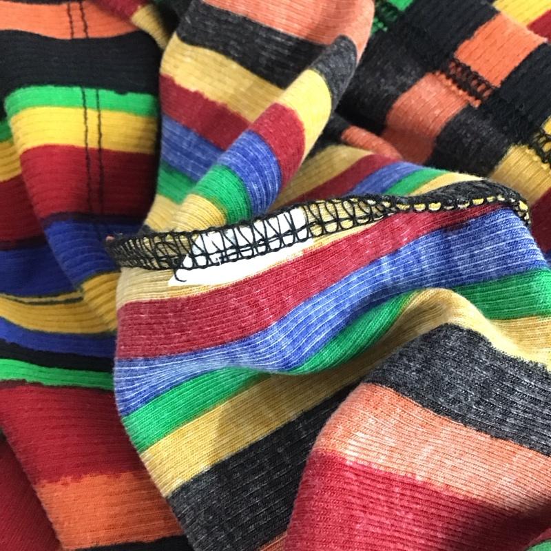 ザラ ZARA カットソー 半袖 L ストライプ マルチカラー / マルチカラー / レディース USED 古着 中古 10142742