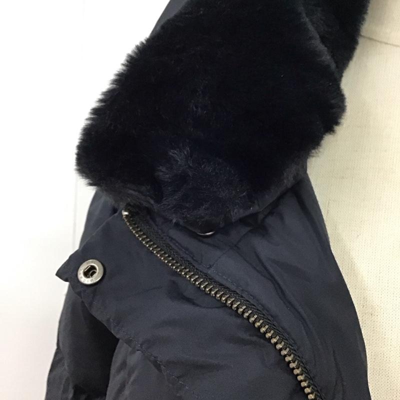 クロコダイル CROCODILE コート ダウンコート 0304-87411 ロング丈 L 無地 紺 / ネイビー / レディース USED 古着 中古 10120601